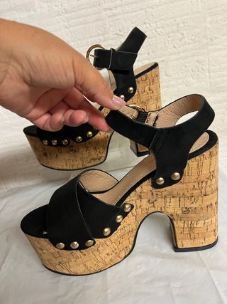 Sandalia Plataforma TRUFFLE NEGRO TALLA 38