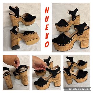 Sandalia Plataforma TRUFFLE NEGRO TALLA 38