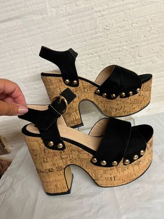 Sandalia Plataforma TRUFFLE NEGRO TALLA 38