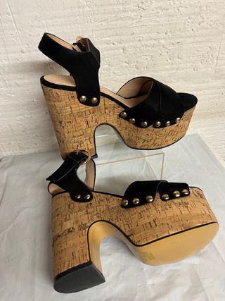 Sandalia Plataforma TRUFFLE NEGRO TALLA 38