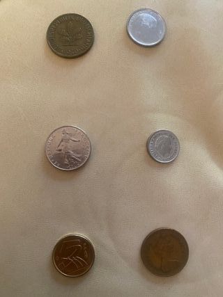 Lote de Monedas Antiguas de Europa España, Francia