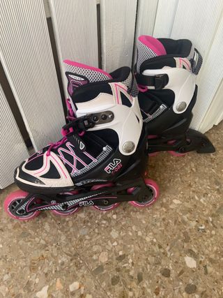 Patines en línea de chica marca fila rosas