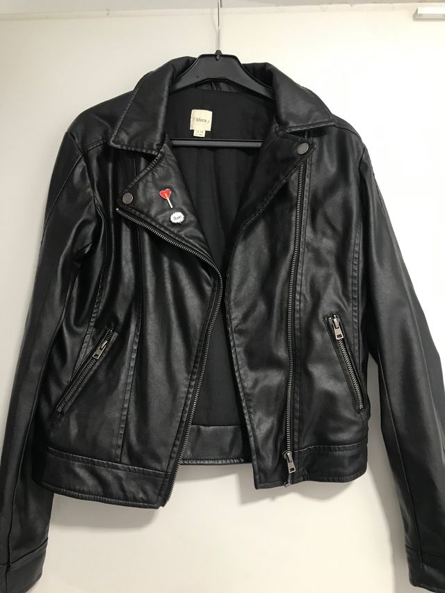 Cazadora simil cuero niña