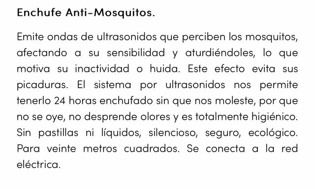 Enchufe anti mosquitos