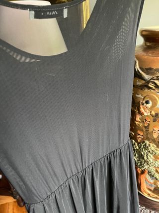 Vestido fiesta zara gasa trasparente elaatico 