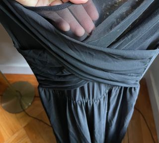 Vestido fiesta zara gasa trasparente elaatico 