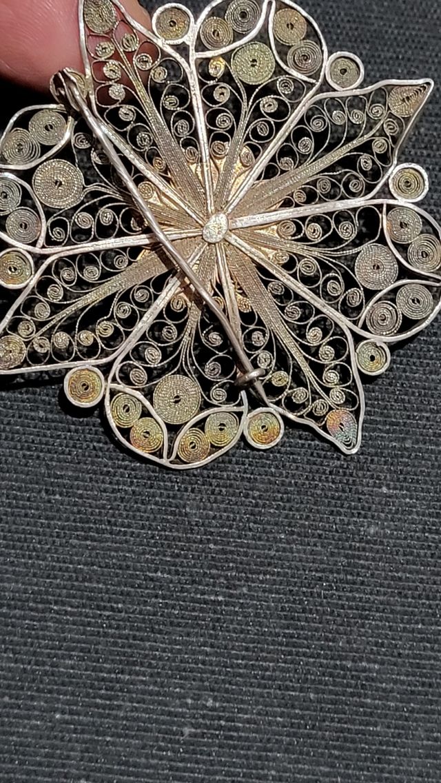 Broche plata Filigrana