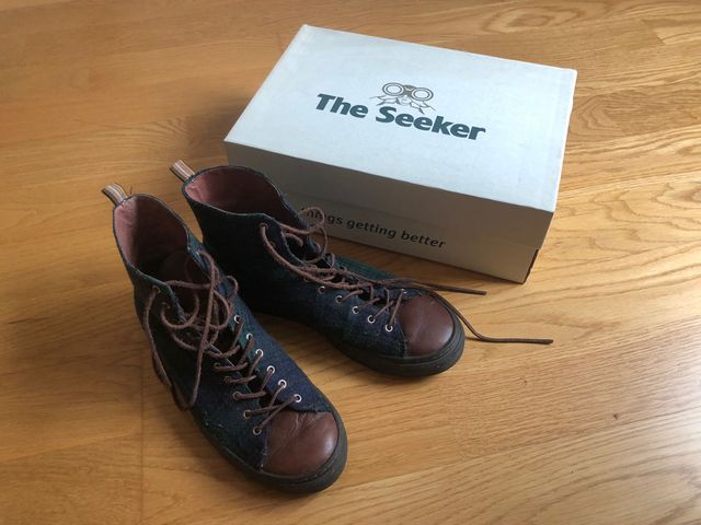 Zapatillas altas The Seeker en cuero y tartan