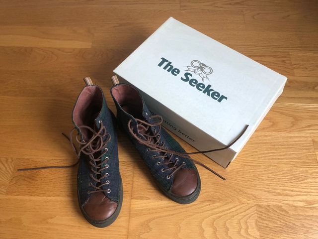 Zapatillas altas The Seeker en cuero y tartan