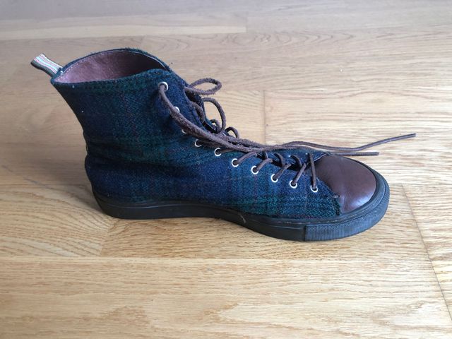 Zapatillas altas The Seeker en cuero y tartan