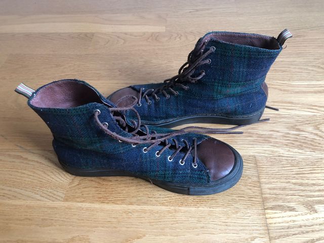 Zapatillas altas The Seeker en cuero y tartan
