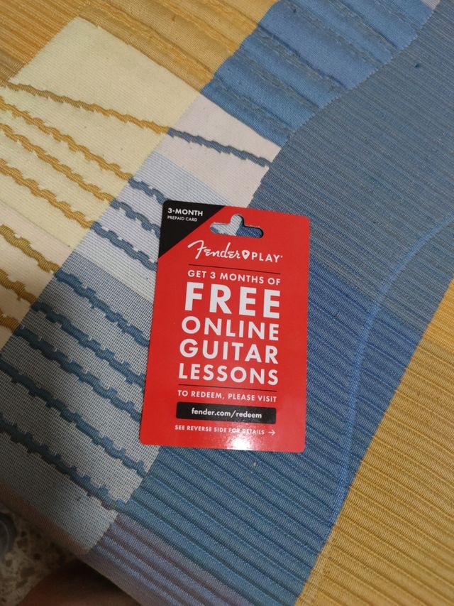 Tarjeta pre pago de 3 Meses de Clases de guitarra