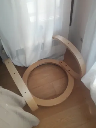 bases de madera sillon (giratoria) y reposapies