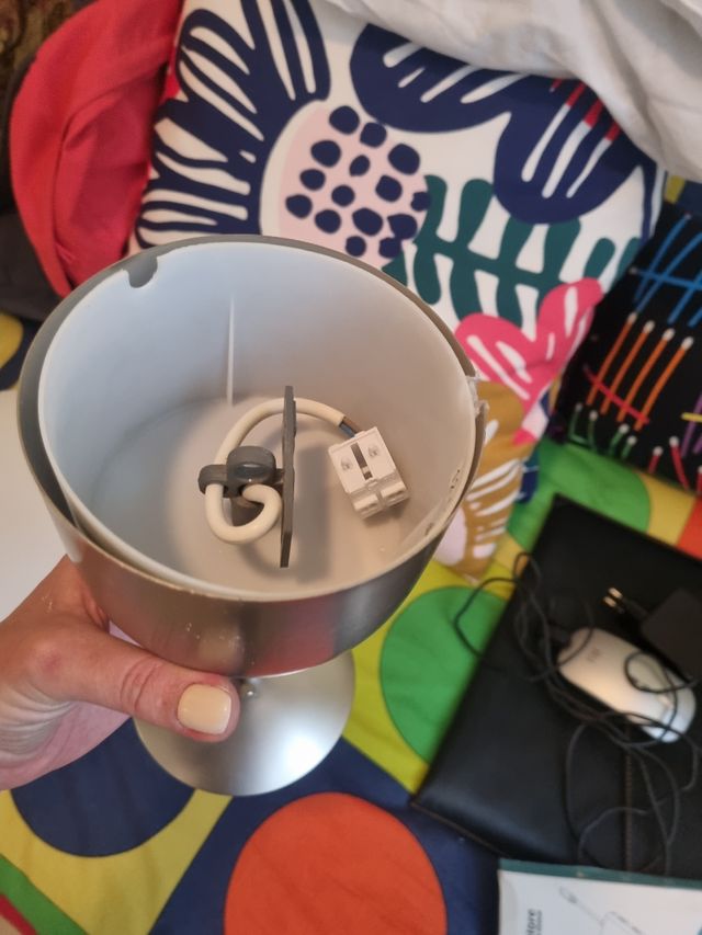 Lámpara de techo bola blanca