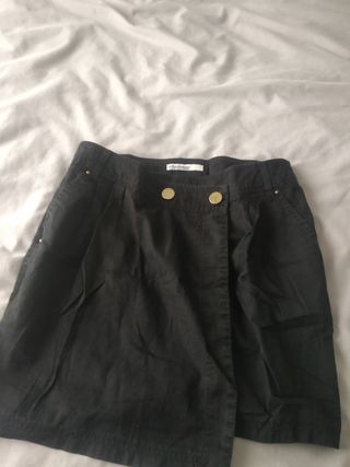 falda pareo negra Stradivarius