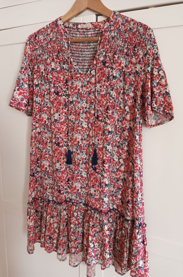 Vestido verano flores Oysho