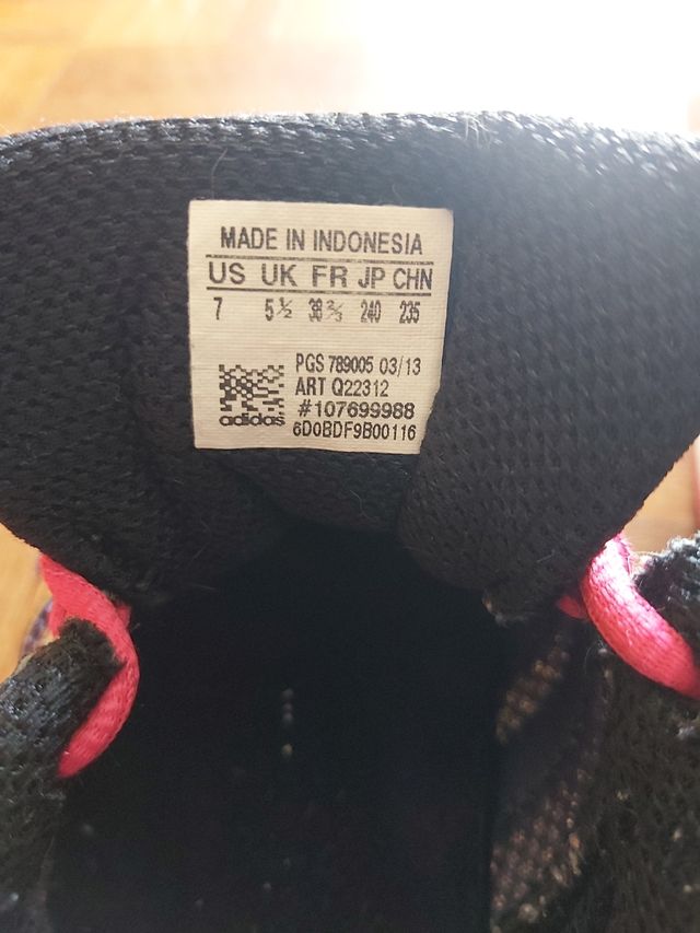 Sapatilhas Adidas 38 rosa e cinzento, senhora