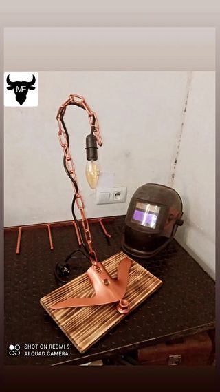 Lampara artesanal fabricada a mano