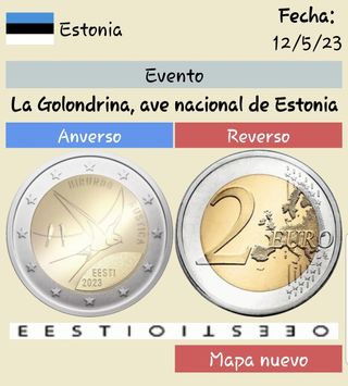 Moneda conmemorativa de 2 euros Estonia 2023