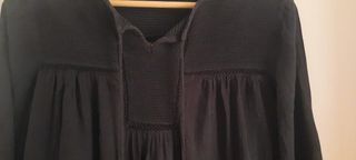 Vestido negro estilo boho Mango