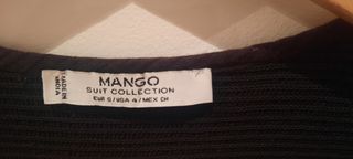 Vestido negro estilo boho Mango