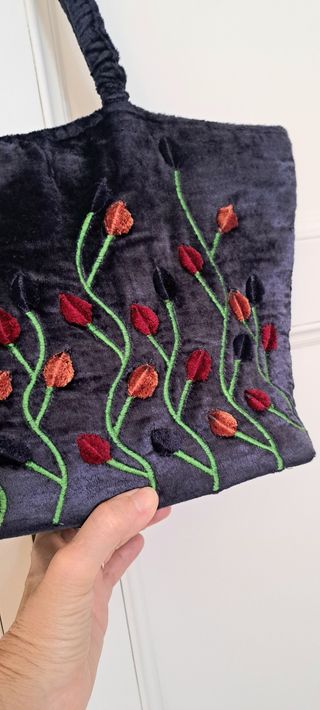 🌹Bolso de terciopelo bordado 