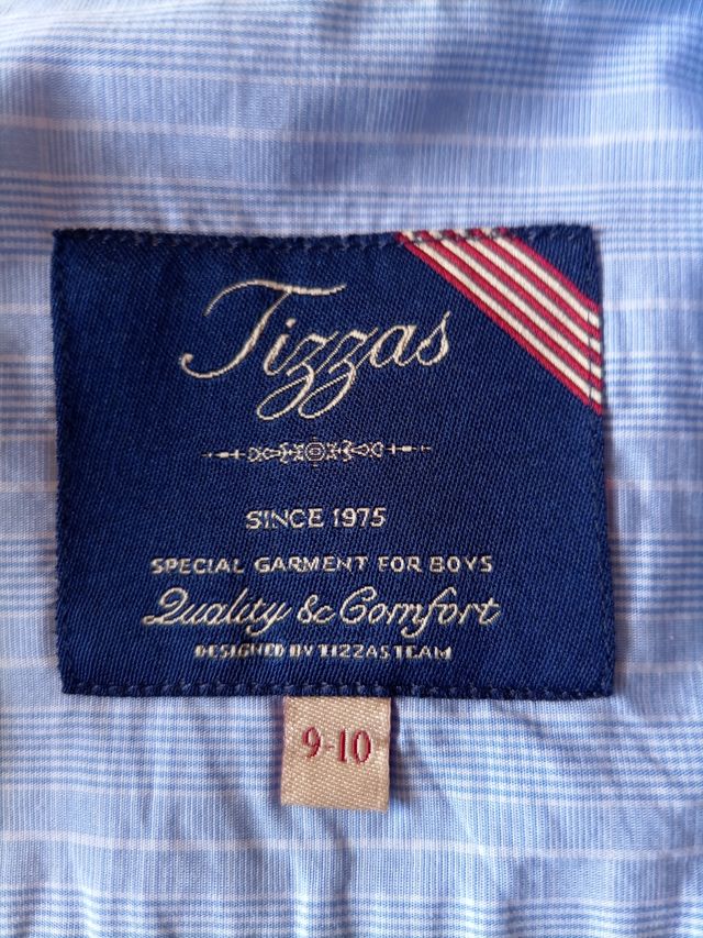 Camisa TIZZAS vestir para gemelos niño 9-10