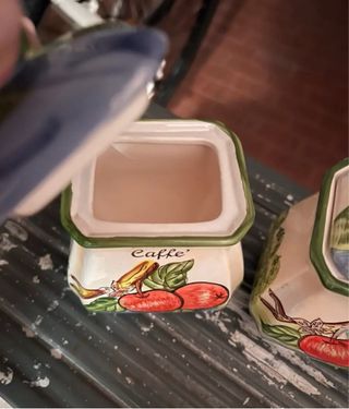 Contenitori in ceramica zucchero e caffe