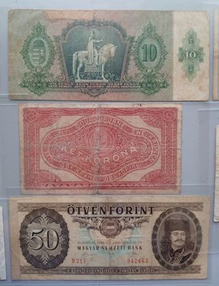 8 billetes antiguos extranjeros