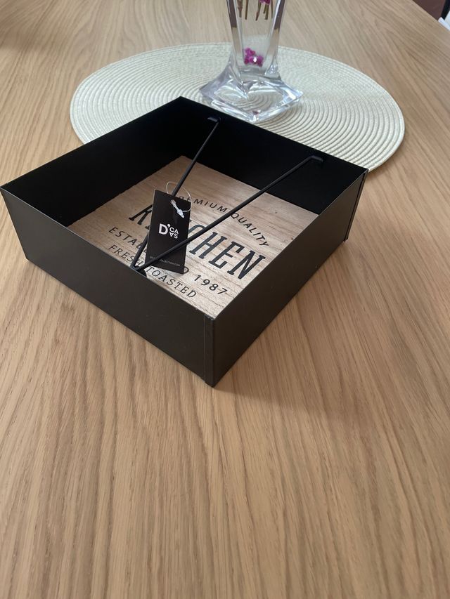 Servilletero metal y madera