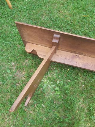 Mesa vintage recibidor, bargueño, madera maciza,.