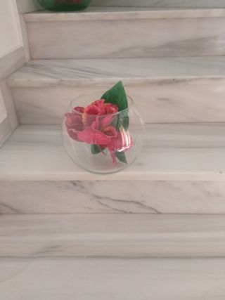 jarrón flores secas