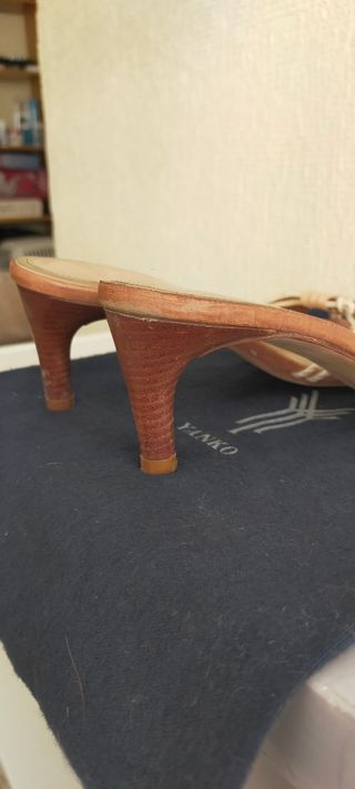 Sandalias bajas madera Yanko