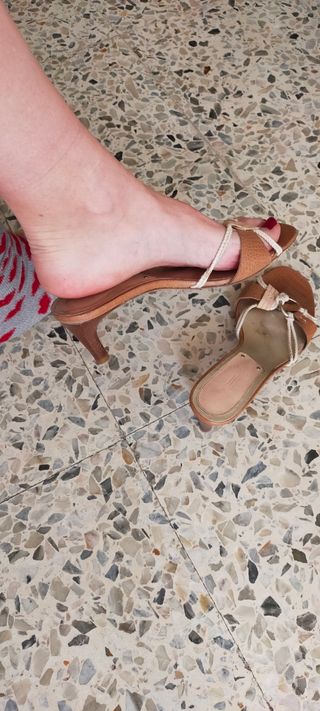 Sandalias bajas madera Yanko