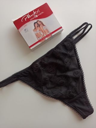 Playtex - tanga negro sin estrenar en su caja