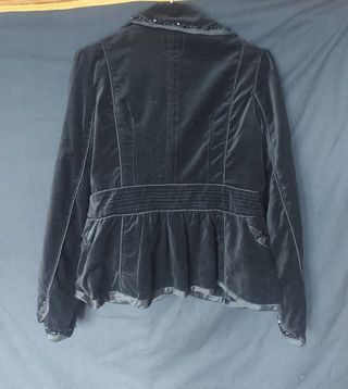 Chaqueta negra de ante Baba talla L