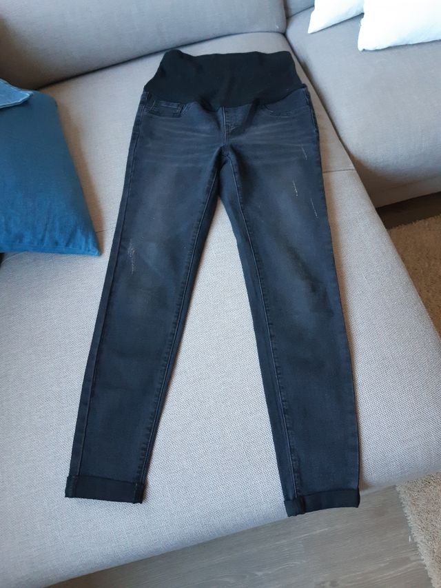 vaqueros embarazada negro y azul