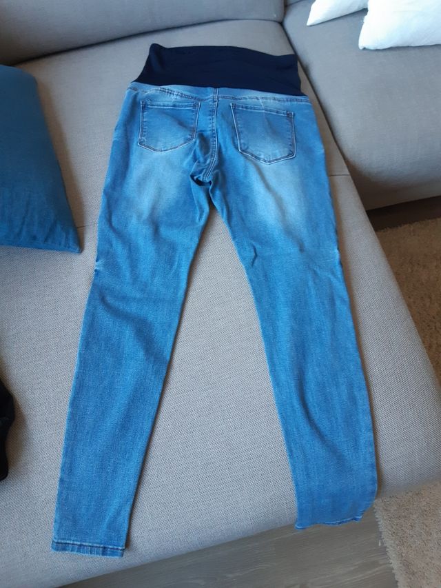 vaqueros embarazada negro y azul