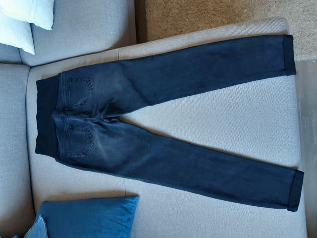 vaqueros embarazada negro y azul