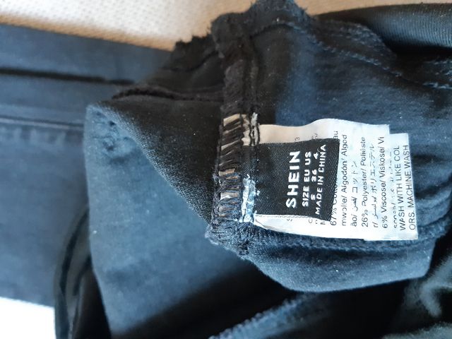 vaqueros embarazada negro y azul