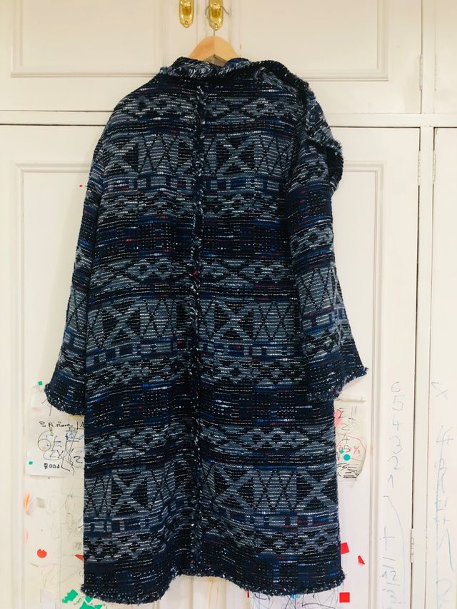 Abrigo azul marino de zara