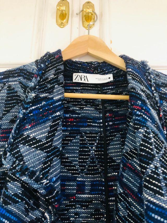 Abrigo azul marino de zara