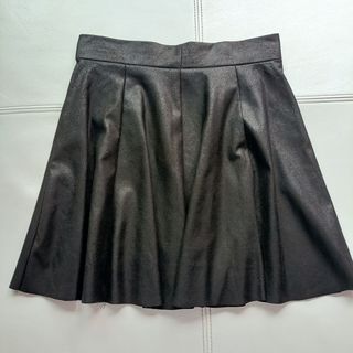 FALDA POLIPIEL PLISADA NEGRO