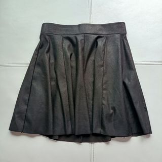 FALDA POLIPIEL PLISADA NEGRO