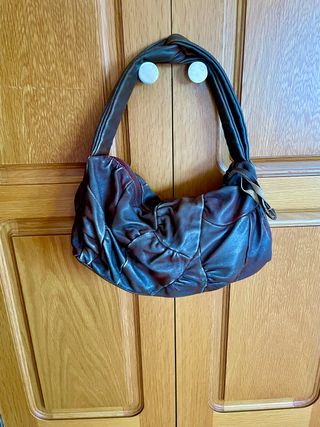 Bolso piel marrón Purificación Garcia 