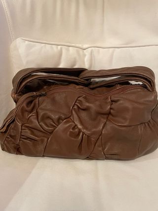 Bolso piel marrón Purificación Garcia 