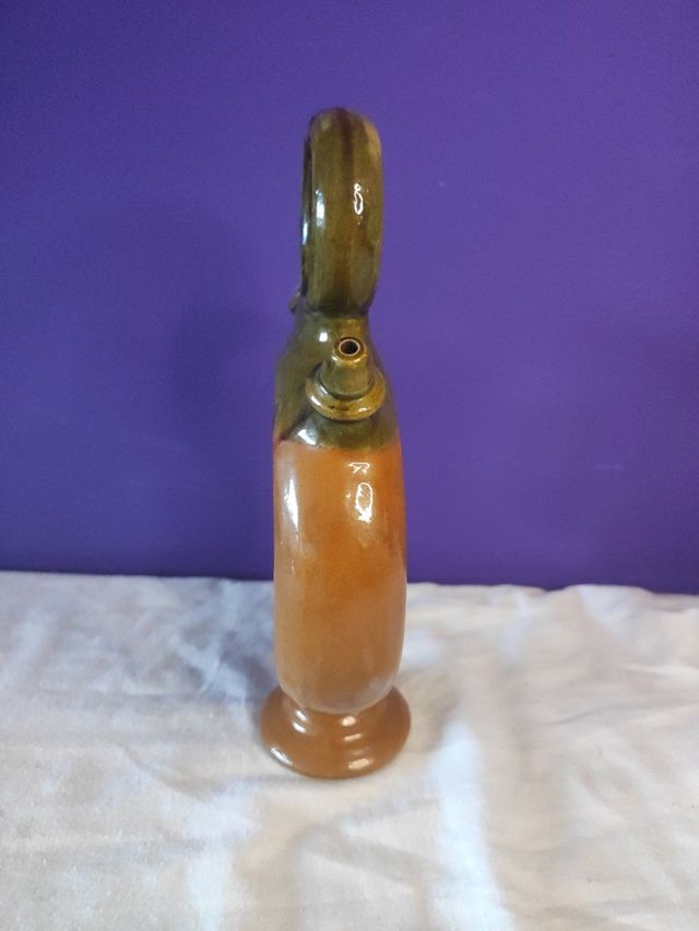 bonito botijo de barro vidriado