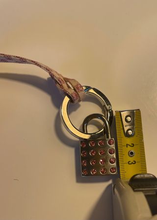 Loewe llavero charm rosa y Swarovski