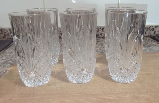Juego de vasos cristal antiguo