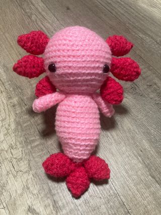 Amigurumi ajolote/axolote - peluche